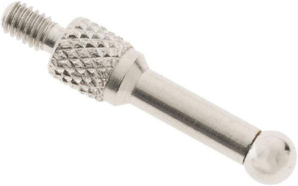 SPI - #4-48, 5/32" Ball Diam, Chrome Alloy Steel Ball Needle Contact Point - 3/4" Contact Point Length, Use with Dial Indicators - Apex Tool & Supply