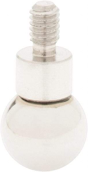 SPI - #4-48, 5/16" Ball Diam, Chrome Alloy Steel Ball Contact Point - 3/4" Contact Point Length, Use with Dial Indicators - Apex Tool & Supply