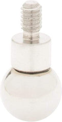 SPI - #4-48, 5/16" Ball Diam, Chrome Alloy Steel Ball Contact Point - 3/4" Contact Point Length, Use with Dial Indicators - Apex Tool & Supply