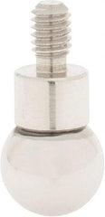 SPI - #4-48, 9/32" Ball Diam, Chrome Alloy Steel Ball Contact Point - 3/4" Contact Point Length, Use with Dial Indicators - Apex Tool & Supply