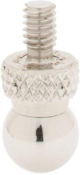 SPI - #4-48, 1/4" Ball Diam, Chrome Alloy Steel Ball Contact Point - 3/4" Contact Point Length, Use with Dial Indicators - Apex Tool & Supply