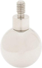 SPI - #4-48, 1/2" Ball Diam, Chrome Alloy Steel Ball Contact Point - 3/4" Contact Point Length, Use with Dial Indicators - Apex Tool & Supply