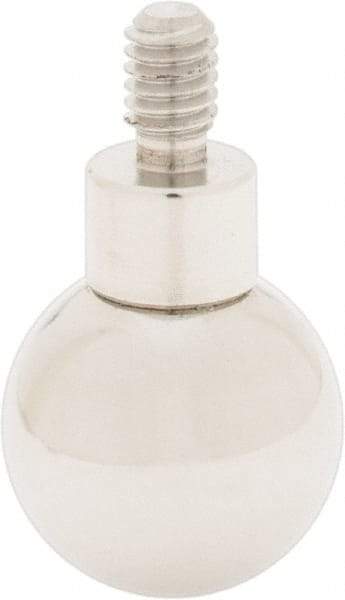 SPI - #4-48, 13/32" Ball Diam, Chrome Alloy Steel Ball Contact Point - 3/4" Contact Point Length, Use with Dial Indicators - Apex Tool & Supply