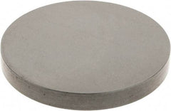 SPI - #4-48, 1" Ball Diam, Black Oxide Steel Flat Button Contact Point - 1/8" Contact Point Length, Use with Dial Indicators - Apex Tool & Supply