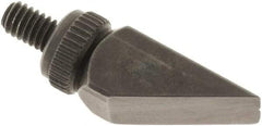 SPI - #4-48, Black Oxide Steel Offset Chisel Contact Point - 5/8" Contact Point Length, Use with Dial Indicators - Apex Tool & Supply