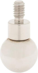 SPI - #4-48, 3/8" Ball Diam, Steel Ball Contact Point - 1" Contact Point Length, Use with Dial Indicators - Apex Tool & Supply