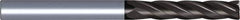 Kennametal - 10mm, 4 Flute, Single End, Solid Carbide, Corner Chamfer End Mill - 100mm OAL, 30° Helix, Right Hand Flute, 45mm LOC, Right Hand Cut - Apex Tool & Supply