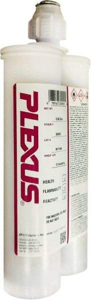 Plexus - 400 mL Cartridge Two Part Adhesive - 3 to 6 min Working Time, 60°F - Apex Tool & Supply