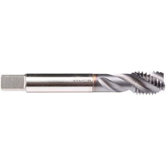 Emuge - M24x3.00 M 3 Flute 6H Modified Bottoming Spiral Flute Tap - High Speed Steel, TiCN Finish, 160mm OAL, Right Hand Flute, Right Hand Thread, Series C4939300 - Apex Tool & Supply