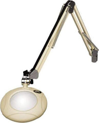 O.C. White - 43 Inch, Spring Suspension, Clamp on, LED, White, Magnifying Task Light - 8 Watt, 7.5 and 15 Volt, 2x Magnification, 5 Inch Long - Apex Tool & Supply