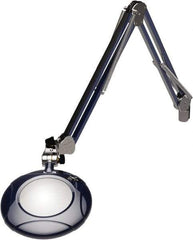 O.C. White - 43 Inch, Spring Suspension, Clamp on, LED, Spectre Blue, Magnifying Task Light - 8 Watt, 7.5 and 15 Volt, 2x Magnification, 5 Inch Long - Apex Tool & Supply