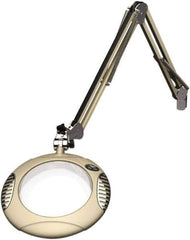 O.C. White - 43 Inch, Spring Suspension, Clamp on, LED, Shadow White, Magnifying Task Light - 8 Watt, 7.5 and 15 Volt, 2x Magnification, 5-1/4 Inch Wide, 7-1/2 Inch Long - Apex Tool & Supply