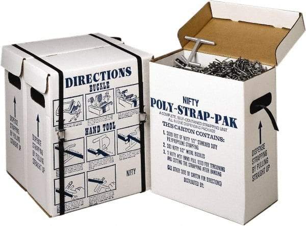 Nifty Products - Strapping Kits Type: Portable Strapping Kit Contents: Metal Buckles; Hand Pull Tool - Apex Tool & Supply
