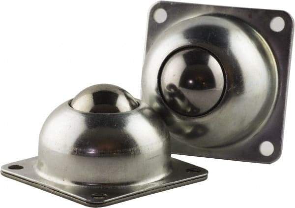USDI - 1-1/2 Inch Diameter, Square, Steel Ball Transfer - 250 Lb. Capacity - Apex Tool & Supply