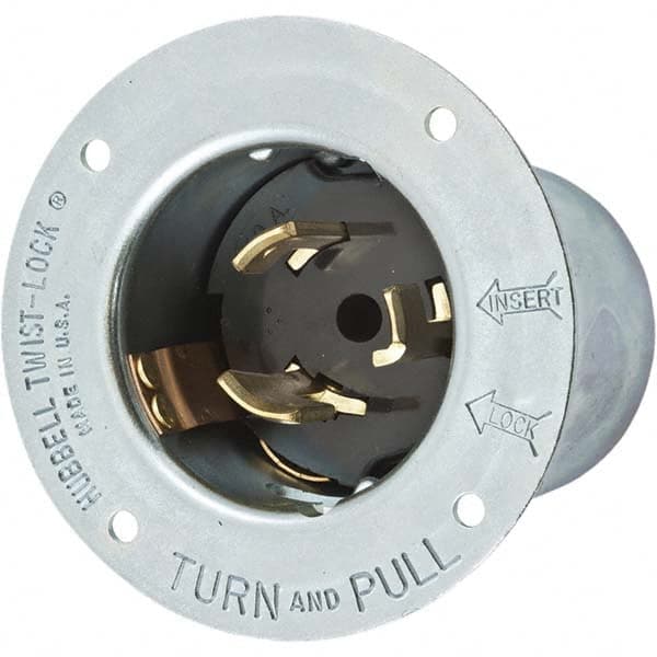 Hubbell Wiring Device-Kellems - 480V 50A NonNEMA Industrial Twist Lock Inlet - Apex Tool & Supply
