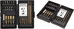 VEGA Industries - 21 Piece, Impact Driver Bit Set - #1 to #3, 1/4" Hex Drive, Phillips, Square, Torx Point - Apex Tool & Supply