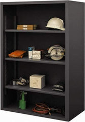 Durham - 3 Shelves, 2,550 Lb Capacity, Closed Shelving System - 48" Wide x 18" Deep x 60" High, Gray - Apex Tool & Supply