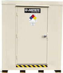 Justrite - 9 Drum, 155 Gal Sump Capacity, Locker - 7.91' Long x 7-1/2' Wide x 8.08' High, Galvanized Steel - Apex Tool & Supply