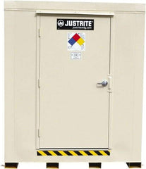 Justrite - 6 Drum, 105 Gal Sump Capacity, Locker - 7.91' Long x 5-1/2' Wide x 8.08' High, Galvanized Steel - Apex Tool & Supply