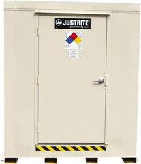 Justrite - 2 Drum, 75 Gal Sump Capacity, Locker - 6' Long x 3-1/2' Wide x 6.25' High, Galvanized Steel - Apex Tool & Supply