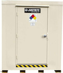 Justrite - 2 Drum, 88 Gal Sump Capacity, Locker - 6' Long x 3-1/2' Wide x 6.25' High, Galvanized Steel - Apex Tool & Supply