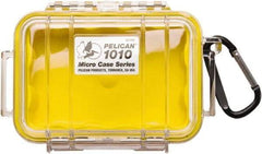 Pelican Products, Inc. - 4-1/16" Wide x 2-1/8" High, Clamshell Hard Case - Clear/Yellow, Polycarbonate - Apex Tool & Supply