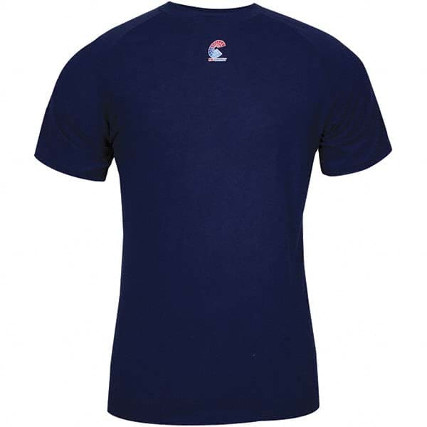 National Safety Apparel - Size 2XL Navy Blue Flame Resistant/Retardant Short Sleeve Base Layer Shirt - Apex Tool & Supply