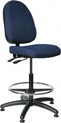 Bevco - 24 to 34" High Adjustable Height Swivel Stool - 27" Wide x 27" Deep, 100% Olefin Seat, Navy - Apex Tool & Supply