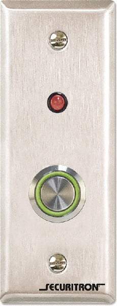 Securitron - Electromagnet Lock Accessory - Momentary Push Button - Request to Exit - Apex Tool & Supply