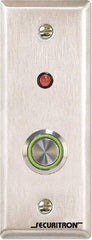 Securitron - Electromagnet Lock Accessory - Momentary Push Button - Request to Exit - Apex Tool & Supply