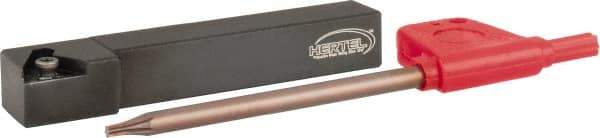 Hertel - SROC, Neutral Cut, 1-1/4" Shank Height x 1-1/4" Shank Width, Positive Rake Indexable Turning Toolholder - 6" OAL, RC..325 Insert Compatibility - Apex Tool & Supply