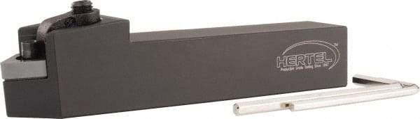 Hertel - MCRN, Right Hand Cut, 3/4" Shank Height x 3/4" Shank Width, Negative Rake Indexable Turning Toolholder - 4-1/2" OAL, CN..432 Insert Compatibility, Series Multi-Option - Apex Tool & Supply