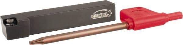 Hertel - SCLC, Right Hand Cut, 5/8" Shank Height x 5/8" Shank Width, Positive Rake Indexable Turning Toolholder - 4-1/2" OAL, CCMT32.52 Insert Compatibility, Series Screw-Type - Apex Tool & Supply