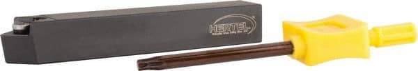 Hertel - SCMP, Neutral Cut, 1/2" Shank Height x 1/2" Shank Width, Positive Rake Indexable Turning Toolholder - 3-1/2" OAL, CP..32.52 Insert Compatibility - Apex Tool & Supply