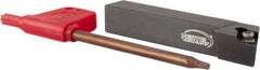 Hertel - SDUC, Left Hand Cut, 1/2" Shank Height x 1/2" Shank Width, Positive Rake Indexable Turning Toolholder - 3-1/2" OAL, DCMT32.52 Insert Compatibility, Series Screw-Type - Apex Tool & Supply