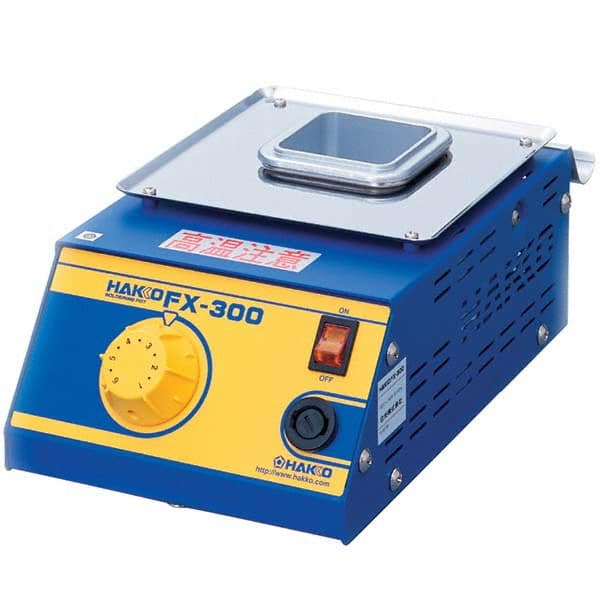 Hakko - Solder Pots Volume Capacity: 50mm x 50mm Holds .85 Kilos; 75mm x 75mm Holds 1.2 Kilos Type: Analog Lead-Free Compatible Solder Pot - Apex Tool & Supply