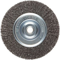 ‎Vortec Pro 6″ Medium Face Crimped Wire Wheel, .014″ Steel Fill, 5/8″-1/2″ Arbor Hole, Retail Pack - Apex Tool & Supply