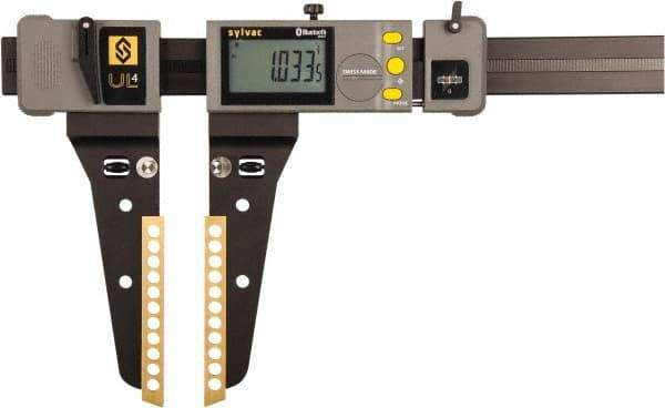 Fowler - 0 to 1,500mm Range, 0.01mm Resolution, IP67 Electronic Caliper - 200mm Stainless Steel Jaws, 0.09mm Accuracy, Wireless Output - Apex Tool & Supply