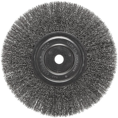 Vortec Pro 8″ Narrow Face Crimped Wire Wheel, .014″ Steel Fill, 5/8″ Arbor Hole, Retail Pack - Apex Tool & Supply