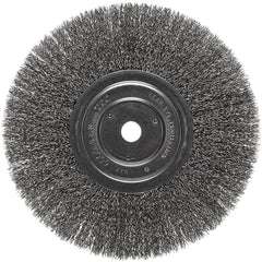 Vortec Pro 8″ Narrow Face Crimped Wire Wheel, .014″ Steel Fill, 5/8″ Arbor Hole, Retail Pack - Apex Tool & Supply