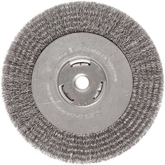 ‎Vortec Pro 4″ Narrow Face Crimped Wire Wheel, .014″ Steel Fill, 5/8″-11 UNC Nut, Retail Pack - Apex Tool & Supply