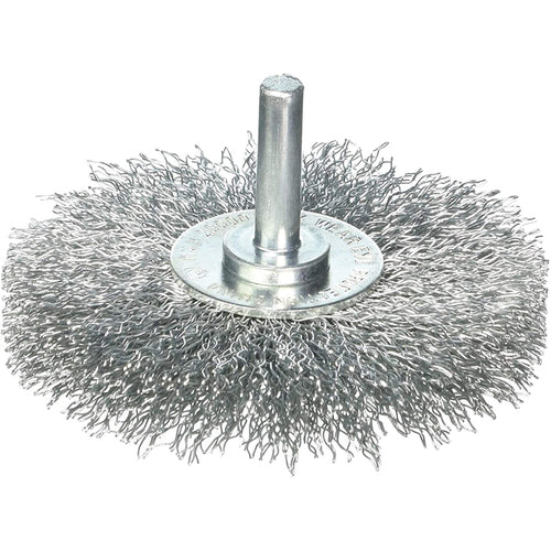 Vortec Pro 3″ Crimped Wire Wheel, Coarse Wire, 1/4″ Stem, Retail Pack - Apex Tool & Supply