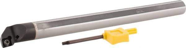 Hertel - 3/5" Min Bore Diam, 8" OAL, 1/2" Shank Diam, E08SCLPR2 Indexable Boring Bar - 3" Max Bore Depth, CP.. 21.51 Insert, Screw-On Holding Method - Apex Tool & Supply