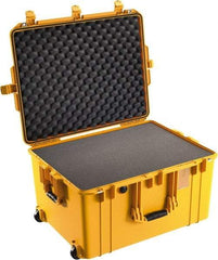 Pelican Products, Inc. - 20-21/32" Wide x 14-7/8" High, Aircase w/Foam & Wheels - Yellow - Apex Tool & Supply
