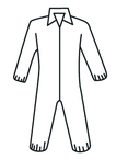 Micropourus Coverall w/ Zipper Front, Collar, Elastic Wrists & Ankles Large - Apex Tool & Supply