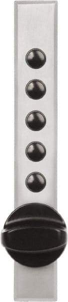 Kaba Access - 5/8 to 7/8" Door Thickness, Satin Chrome Pushbutton Knob Lockset - 2-3/4" Back Set, 1 Code, Zamak3, Nonkey Override Cylinder - Apex Tool & Supply