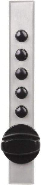 Kaba Access - 5/8 to 7/8" Door Thickness, Satin Chrome Finish, Push Button Deadbolt - Nonhanded Handling, Combination Override, Keyless Cylinder - Apex Tool & Supply