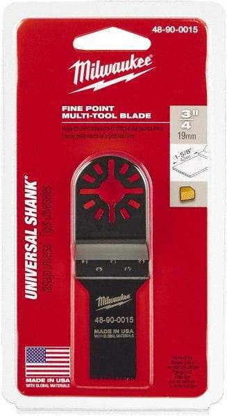 Milwaukee Tool - Rotary Multi-Material Blade - 3/4" Cutting Diam, Black Oxide Finish, Use with Milwaukee Multi-Tool - Apex Tool & Supply