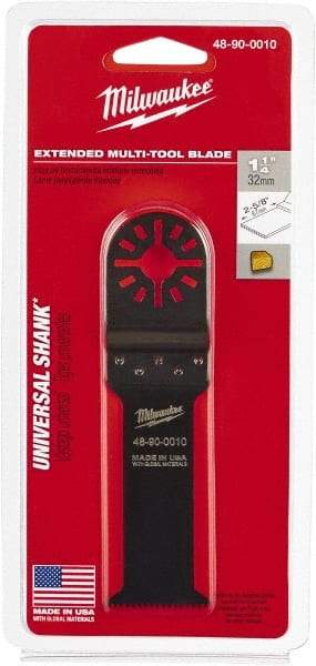 Milwaukee Tool - Rotary Multi-Material Blade - 1-1/4" Cutting Diam, Black Oxide Finish, Use with Milwaukee Multi-Tool - Apex Tool & Supply