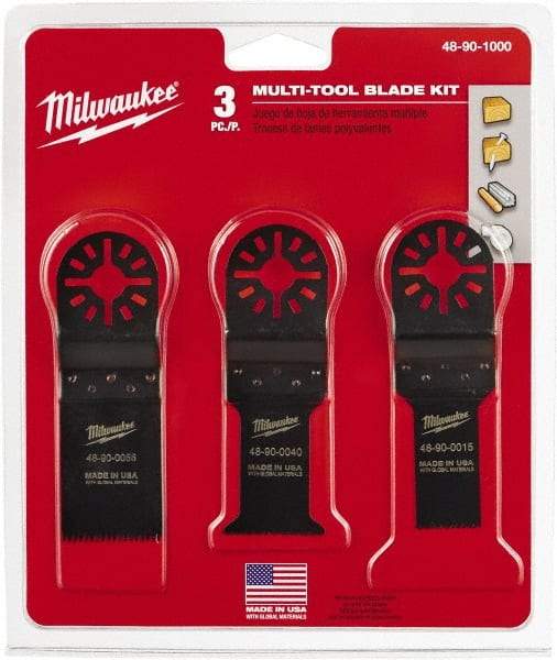 Milwaukee Tool - Rotary Multi-Material Blade - 1-1/4" Cutting Diam, Black Oxide Finish, Use with Milwaukee Multi-Tool - Apex Tool & Supply